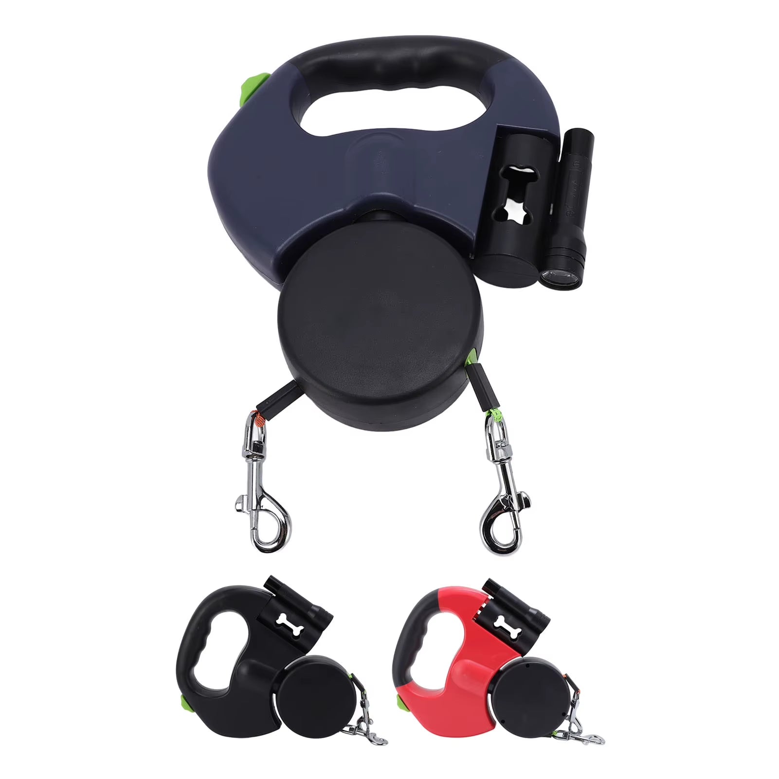 Automatic Retractable Dog Leash Built in LED Light Stretch Resistant Comfortable Grip Pet Traction Leash for Medium Small Dogs